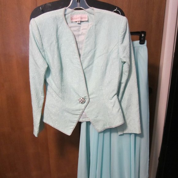 Vintage Richard Warren Silk Skirt Set - Picture 1 of 10